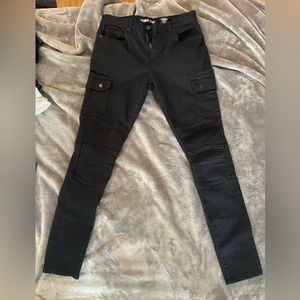 Black Skinny Cargo Jeans